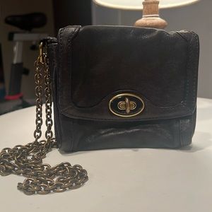 Fossil Mini leather  chain purse.
